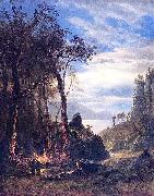 Albert Bierstadt The Campfire Sweden oil painting artist